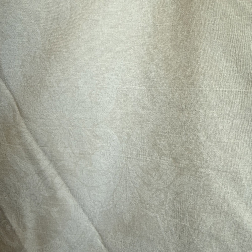 Vtg Ralph Lauren Duvet Avery Off-White Damask King Flaws- Stains Holes Repurpose